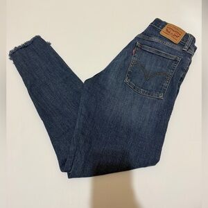 Levi's Women's Dark Blue Ankle Jeans